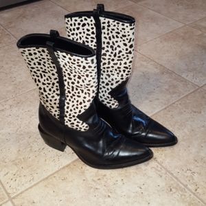 Brighton Vintage Vanna Calf Hair Cowboy Boots